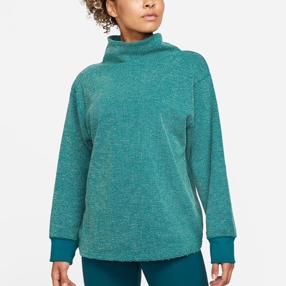 NWT Nike Yoga Luxe Cowl Neck Pullover Sweatshirt - Picture 1 of 10